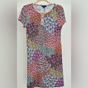 Colorful Patterned Short Sleeve Dress